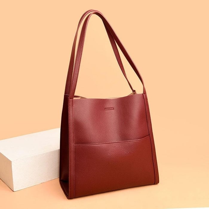 Klassische, elegante, vielseitige Ledertasche für Damen