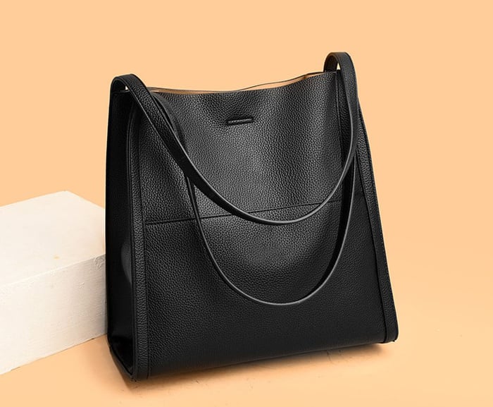 Klassische, elegante, vielseitige Ledertasche für Damen