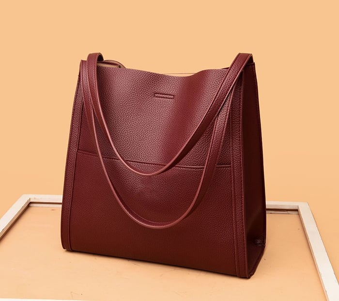 Klassische, elegante, vielseitige Ledertasche für Damen