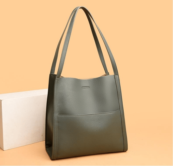 Klassische, elegante, vielseitige Ledertasche für Damen