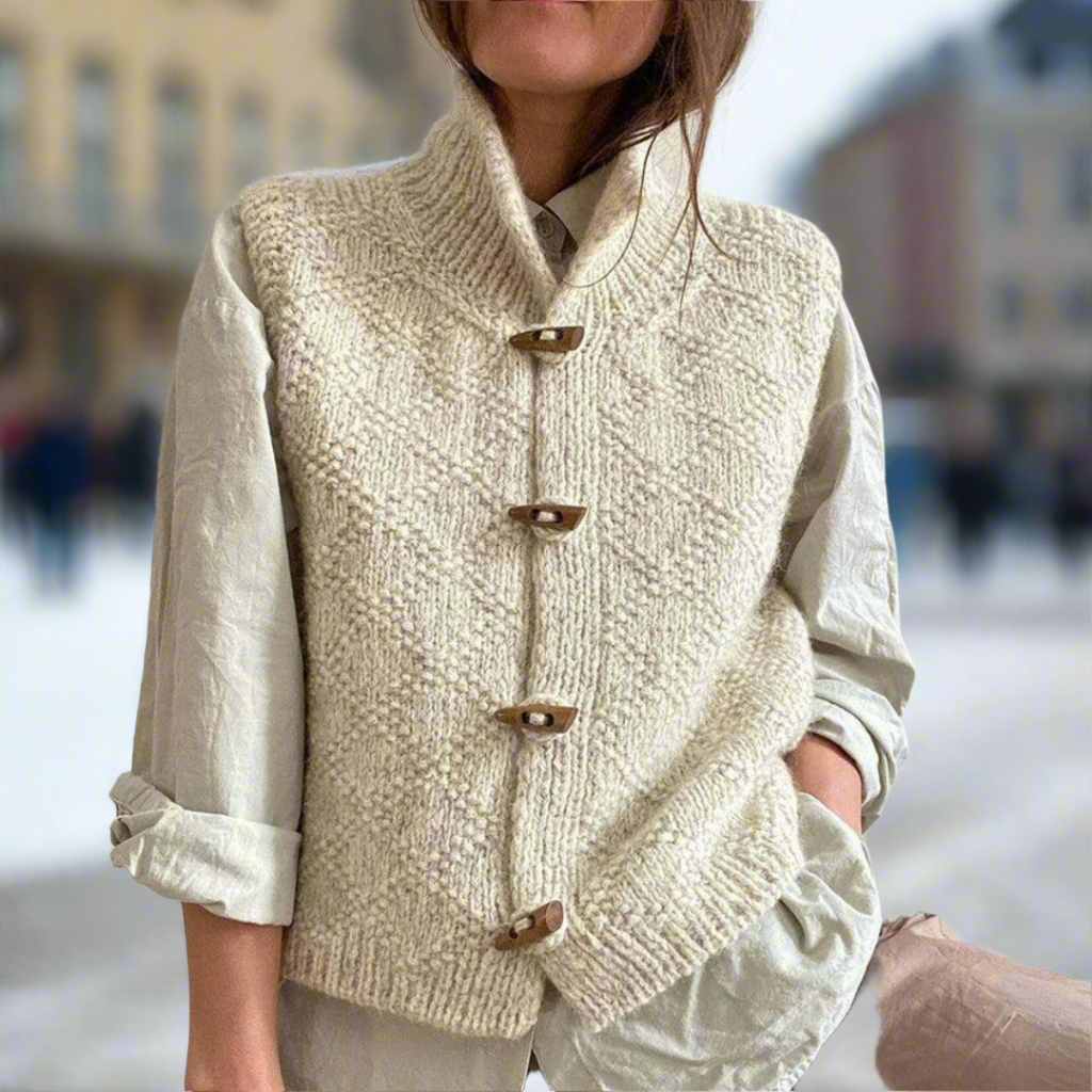 Luxuriöser, weicher, vielseitiger ärmelloser Strickcardigan für Damen