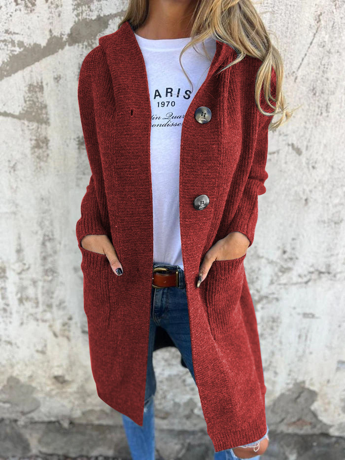 Schicke weiche Strickjacke mit Print für Damen