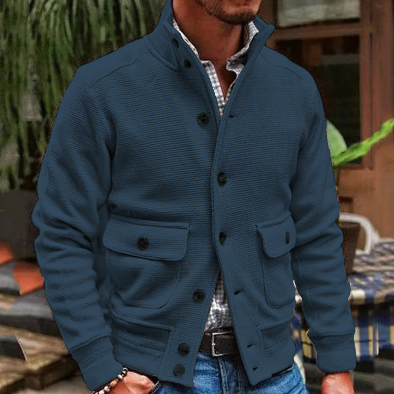 Elegante, bequeme, stylische Stehkragenjacke für Herren