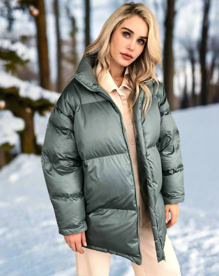 Gemütliche, plüschige, isolierte Jacke für Damen