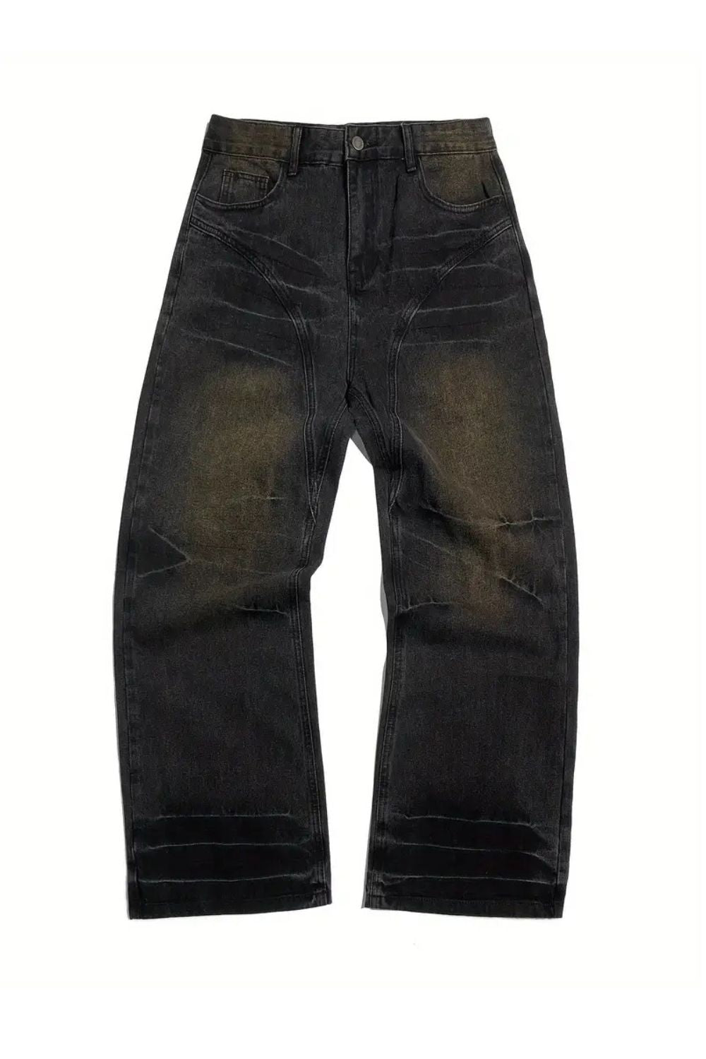 Coole, lässige, schwarze Baggy-Jeans für Männer