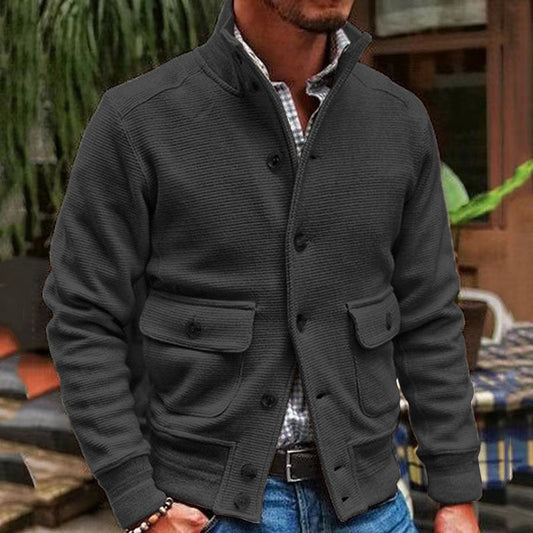 Elegante, bequeme, stylische Stehkragenjacke für Herren