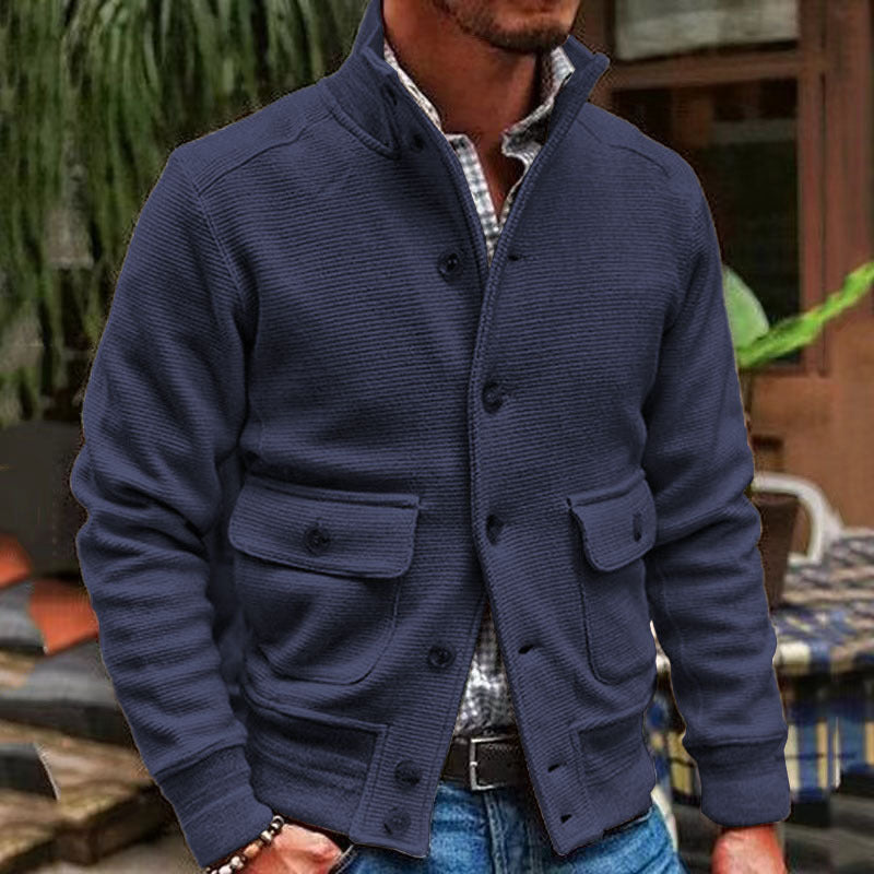 Elegante, bequeme, stylische Stehkragenjacke für Herren