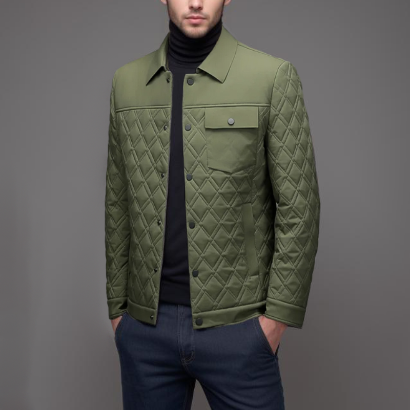 Moderne, elegante, schlanke Steppjacke für Herren