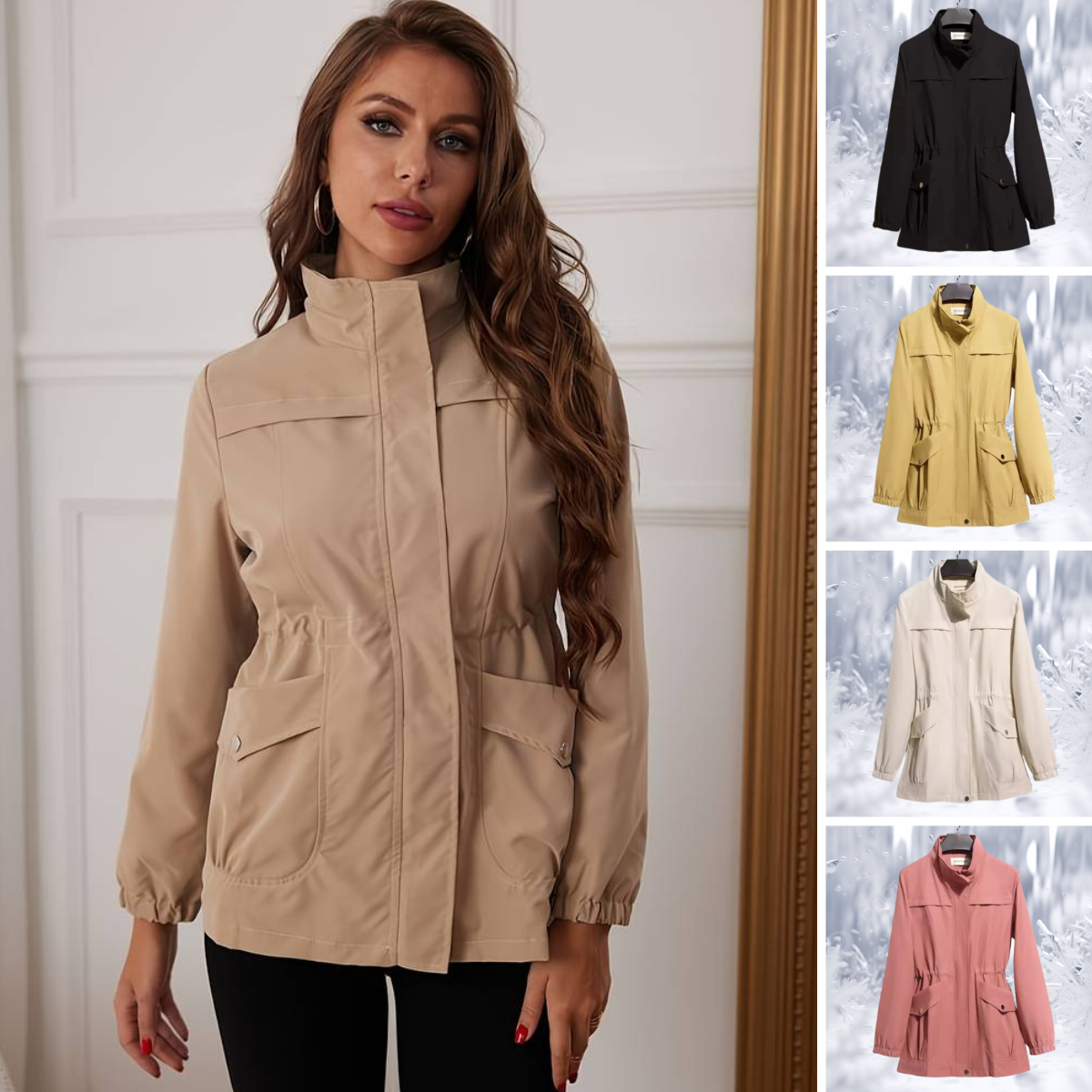 Minimalistische, funktionale, vielseitige Utility-Jacke für Damen