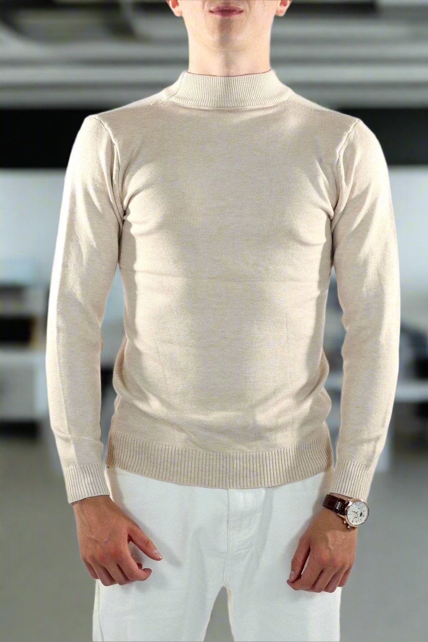 Stilvoller, Figurbetonter, Eleganter Rollkragenpullover für Herren