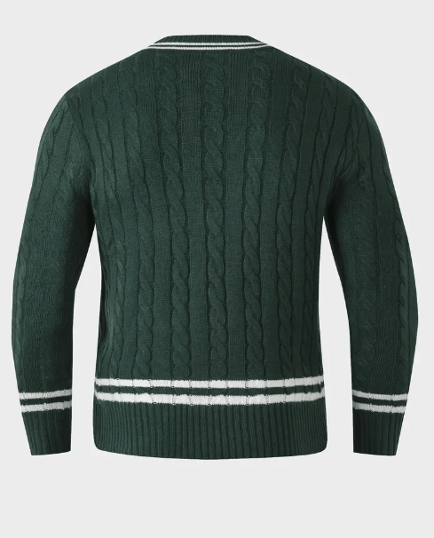 Bequemer, sportlicher und eleganter Zopfmuster-Pullover für Herren