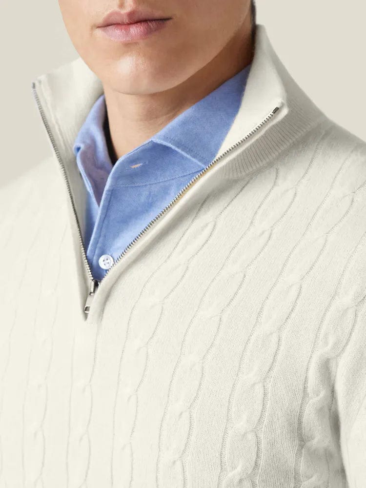 Luxuriöser, eleganter und vielseitiger Zip-Up Pullover für Herren