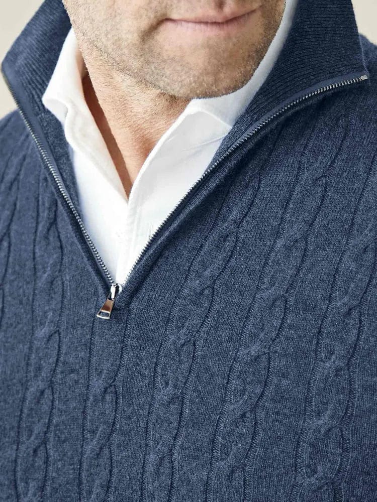 Luxuriöser, eleganter und vielseitiger Zip-Up Pullover für Herren