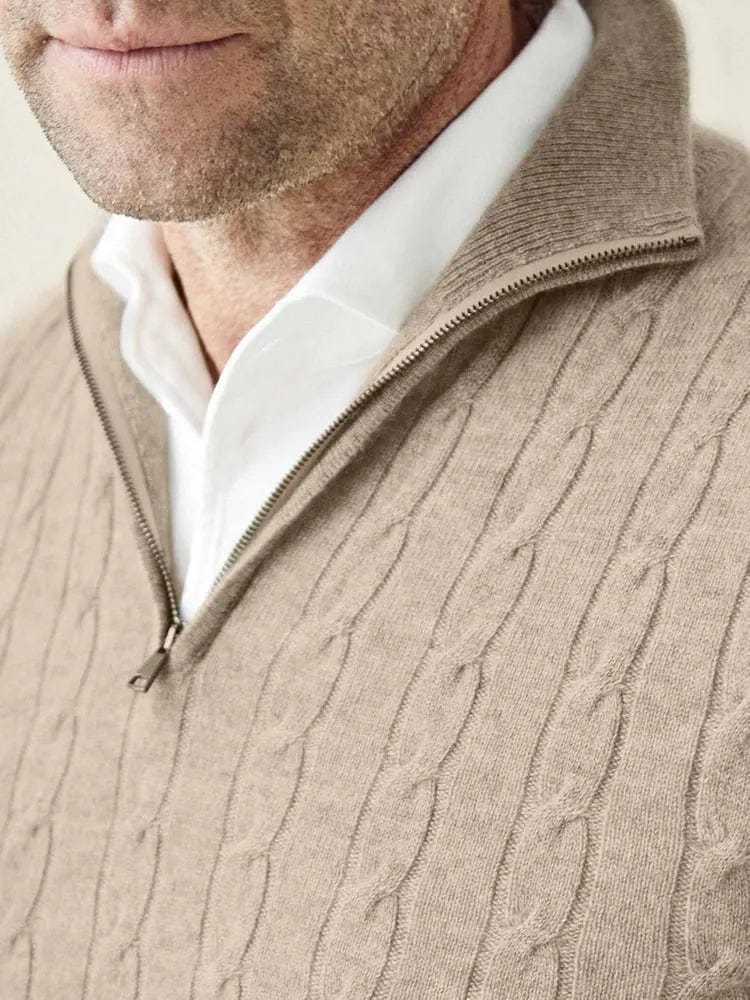 Luxuriöser, eleganter und vielseitiger Zip-Up Pullover für Herren