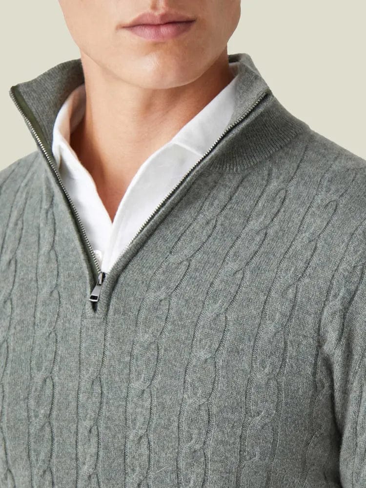 Luxuriöser, eleganter und vielseitiger Zip-Up Pullover für Herren