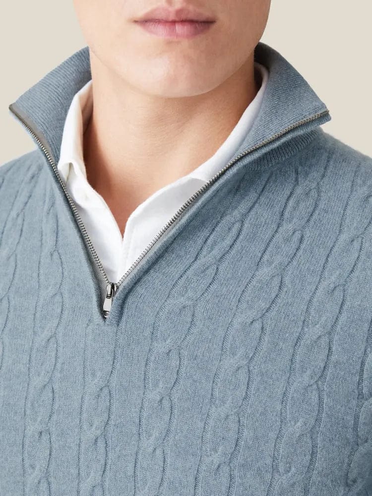 Luxuriöser, eleganter und vielseitiger Zip-Up Pullover für Herren