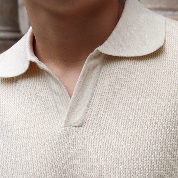 Klassisches Waffle Knit Polo für Herren – Eleganz trifft Komfort