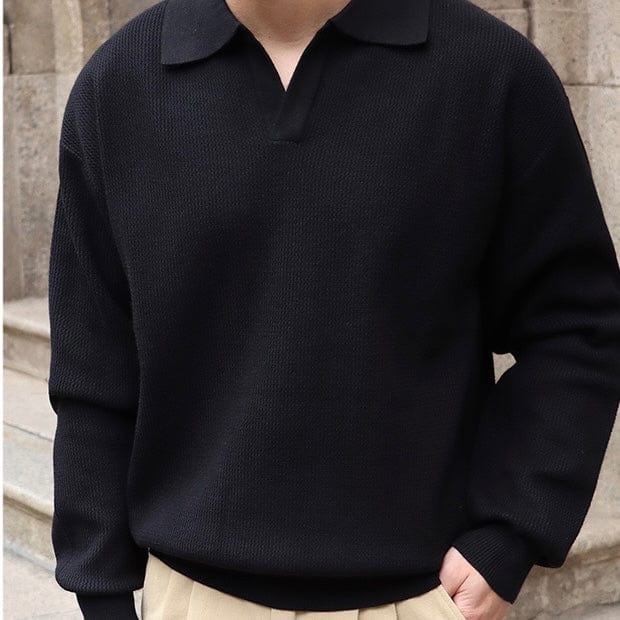 Klassisches Waffle Knit Polo für Herren – Eleganz trifft Komfort