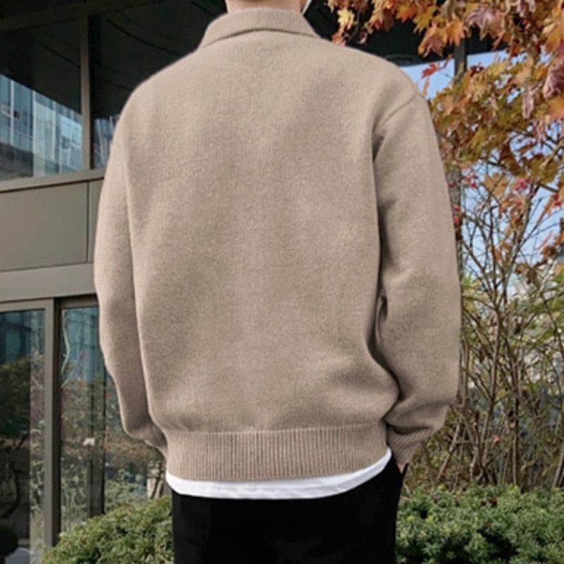 Luxuriös, Vielseitig, Eleganter Knopfleisten-Pullover für Herren