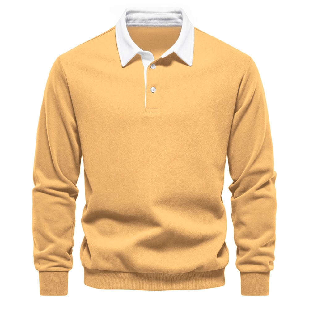 Vielseitiger klassischer Polo-Pullover mit kontrastierendem Kragen für Herren