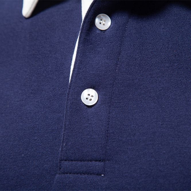 Vielseitiger klassischer Polo-Pullover mit kontrastierendem Kragen für Herren