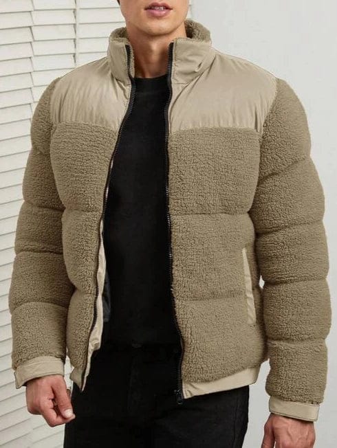 Elegante, bequeme und warme Woll-Pufferjacke für Herren