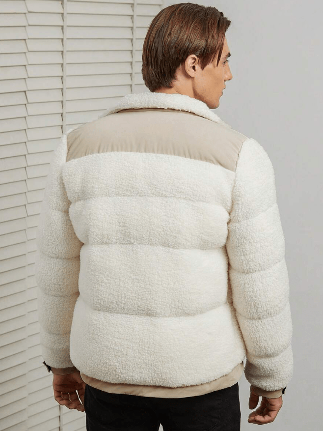 Elegante, bequeme und warme Woll-Pufferjacke für Herren