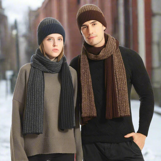 Luxuriös, stylish, bequem – Winter Strick-Set für Damen und Herren