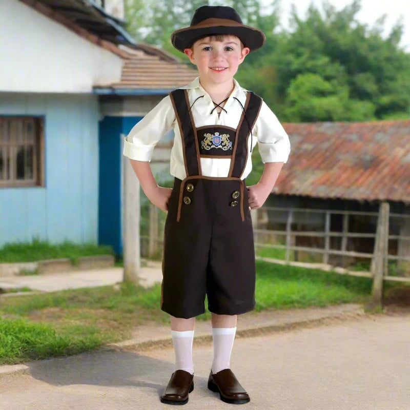 Jakob - Bayerische Kinder Leder hosen Oktoberfest Kostüm Set