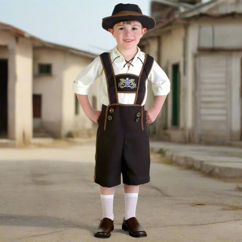 Jakob - Bayerische Kinder Leder hosen Oktoberfest Kostüm Set