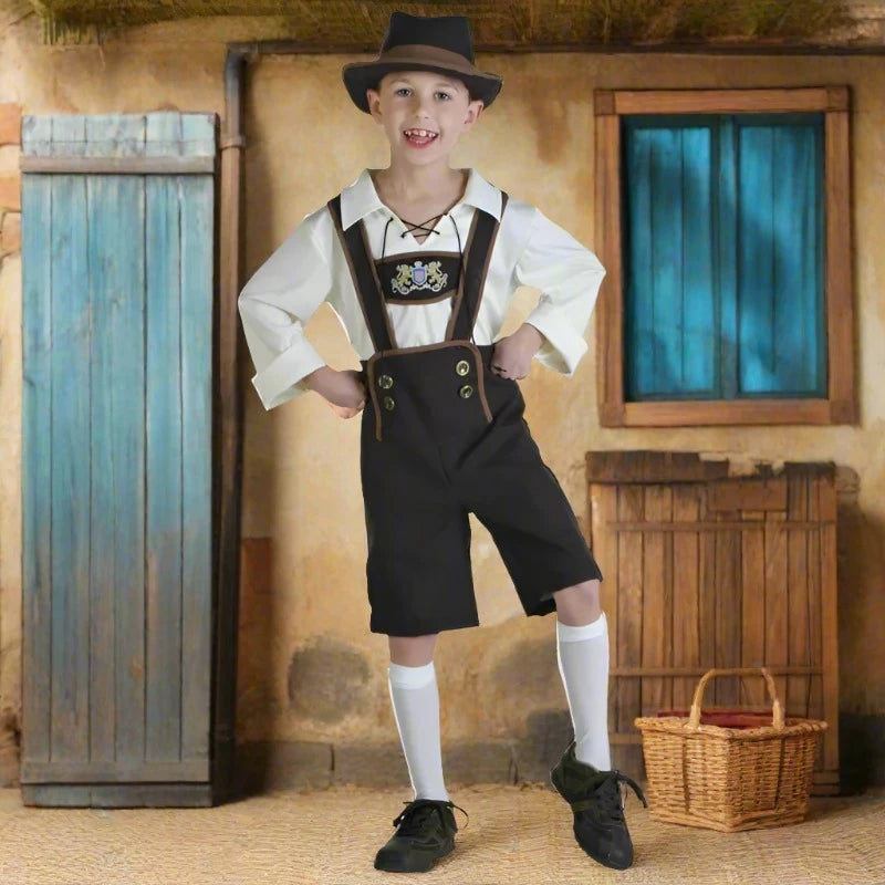 Jakob - Bayerische Kinder Leder hosen Oktoberfest Kostüm Set