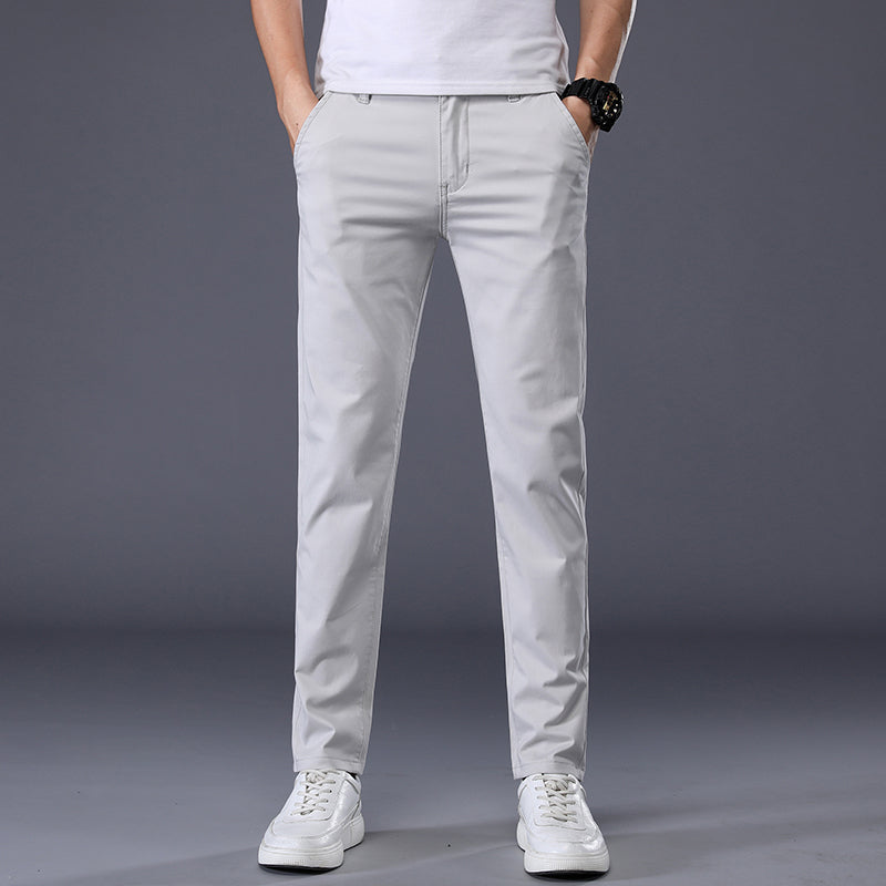 Beige Baumwolle Chino Hose für Herren