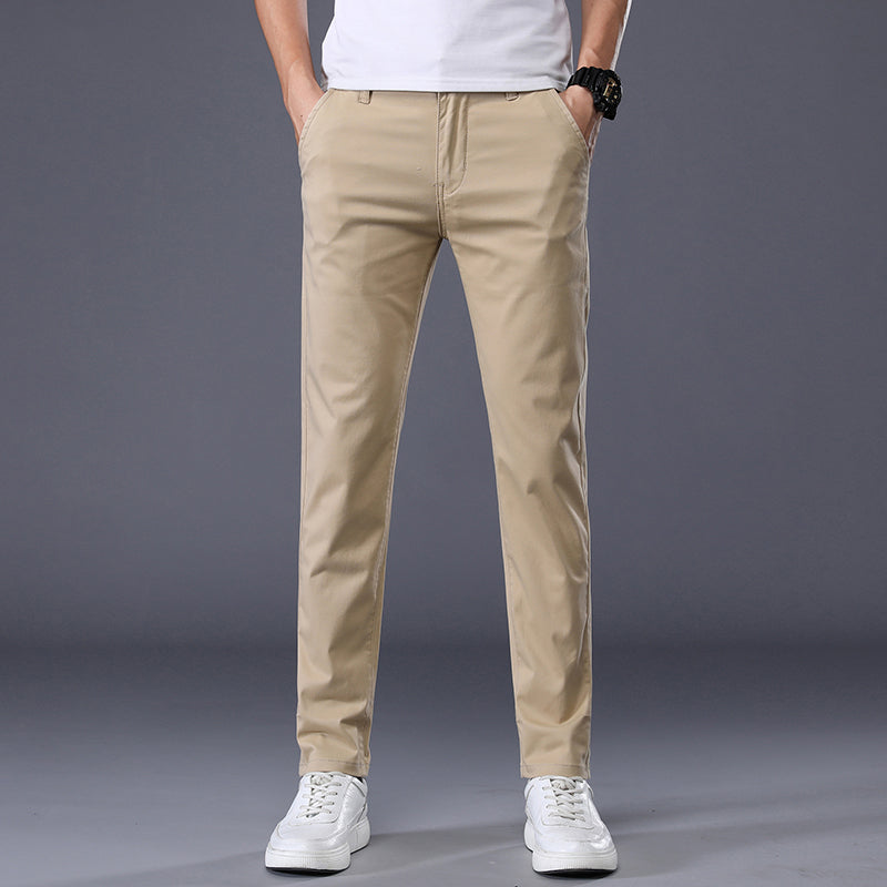 Khaki Baumwolle Chino Hose für Herren