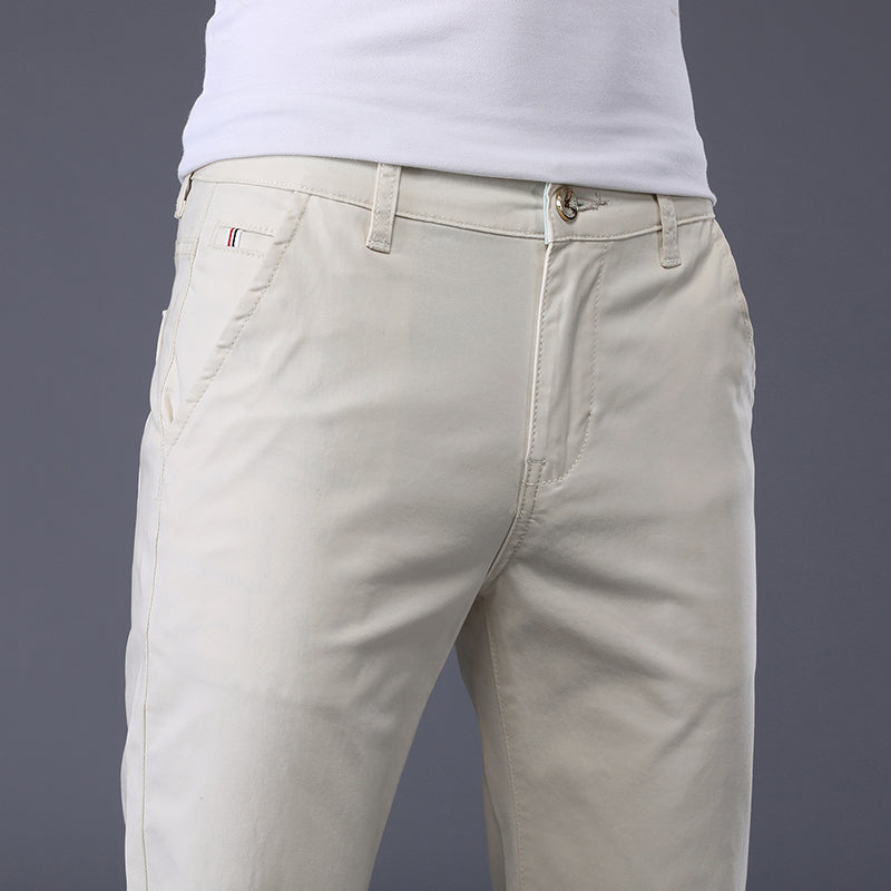 Beige Baumwolle Chino Hose für Herren