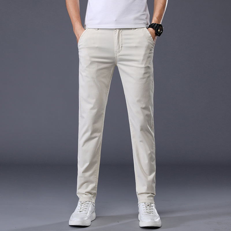 Beige Baumwolle Chino Hose für Herren