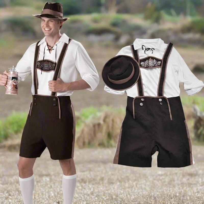 Lederhose Kostüm Set für herren für Oktoberfest 2024