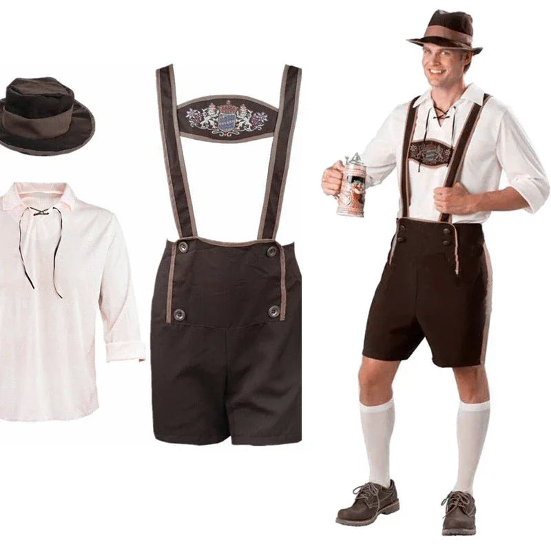 Lederhose Kostüm Set für herren für Oktoberfest 2024