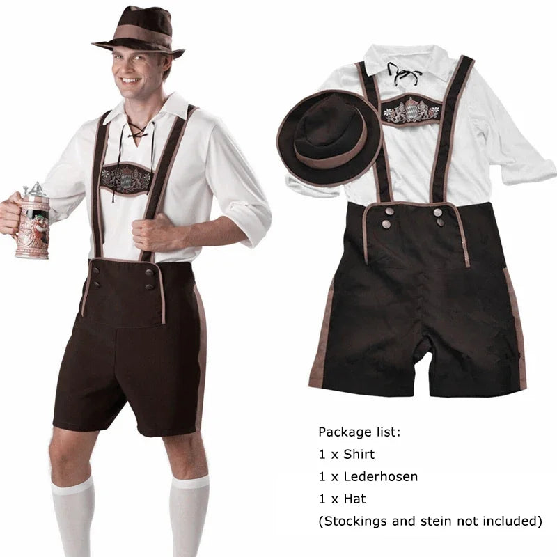 Lederhose Kostüm Set für herren für Oktoberfest 2024