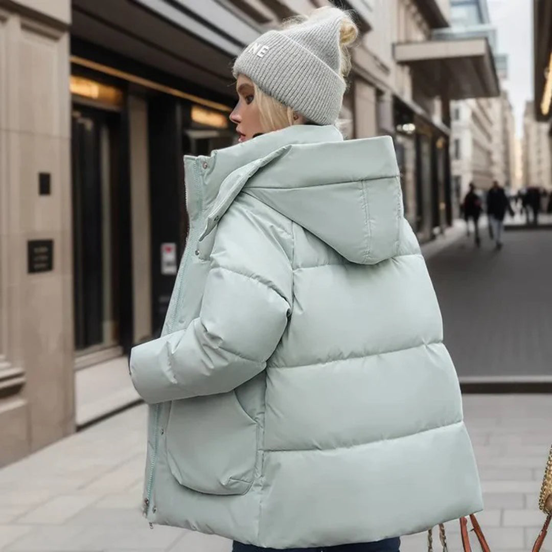 Grün gesteppten Winterjacken Damen