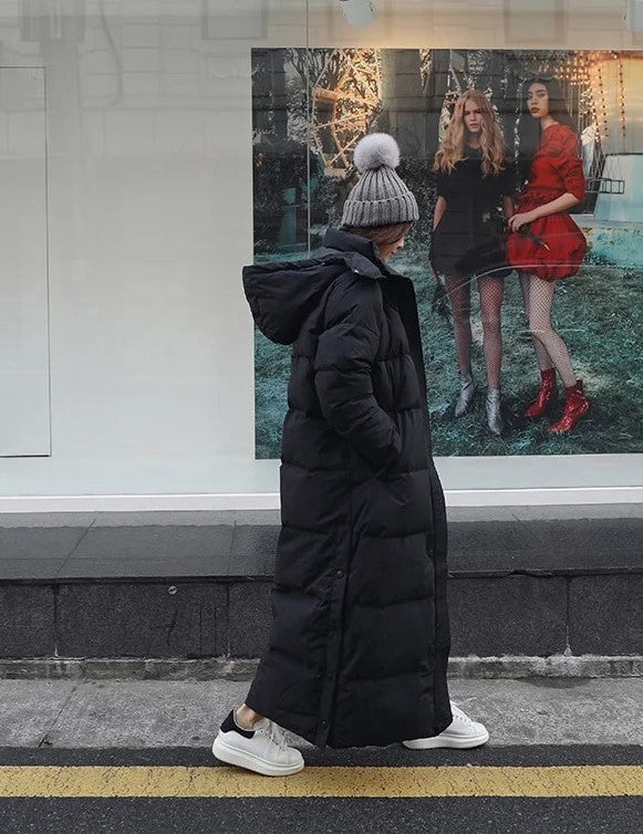 Elegante winddichte warme Winterjacke für Damen