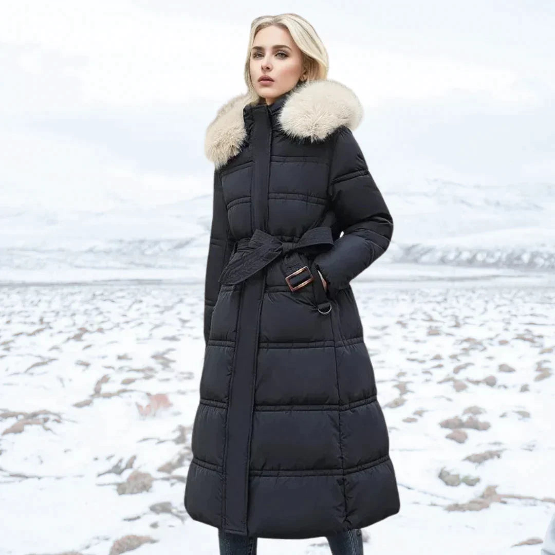 Eleganter warmer gesteppter Wintermantel für Damen