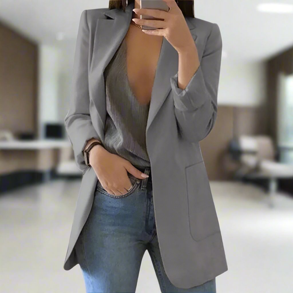 Eleganter, minimalistischer, offener Blazer für Damen