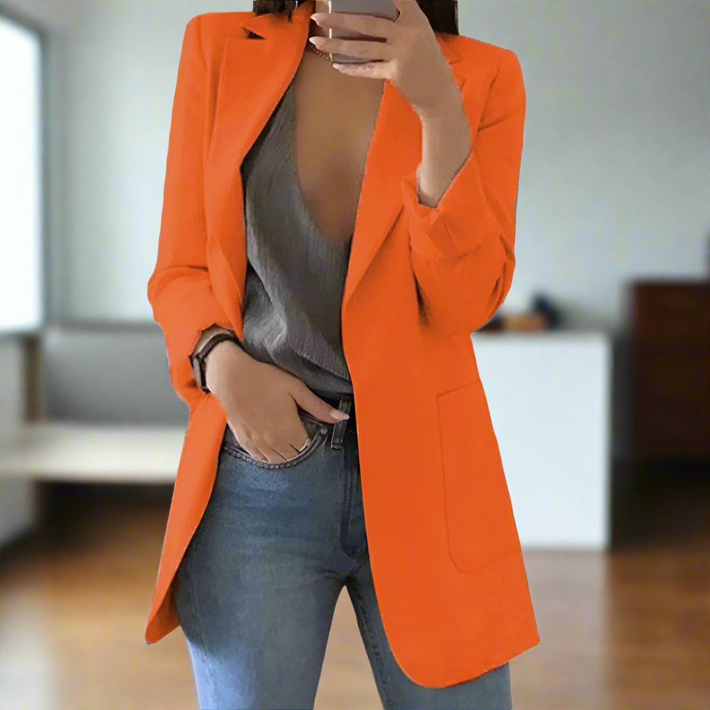 Eleganter, minimalistischer, offener Blazer für Damen