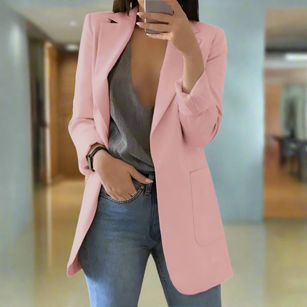 Eleganter, minimalistischer, offener Blazer für Damen