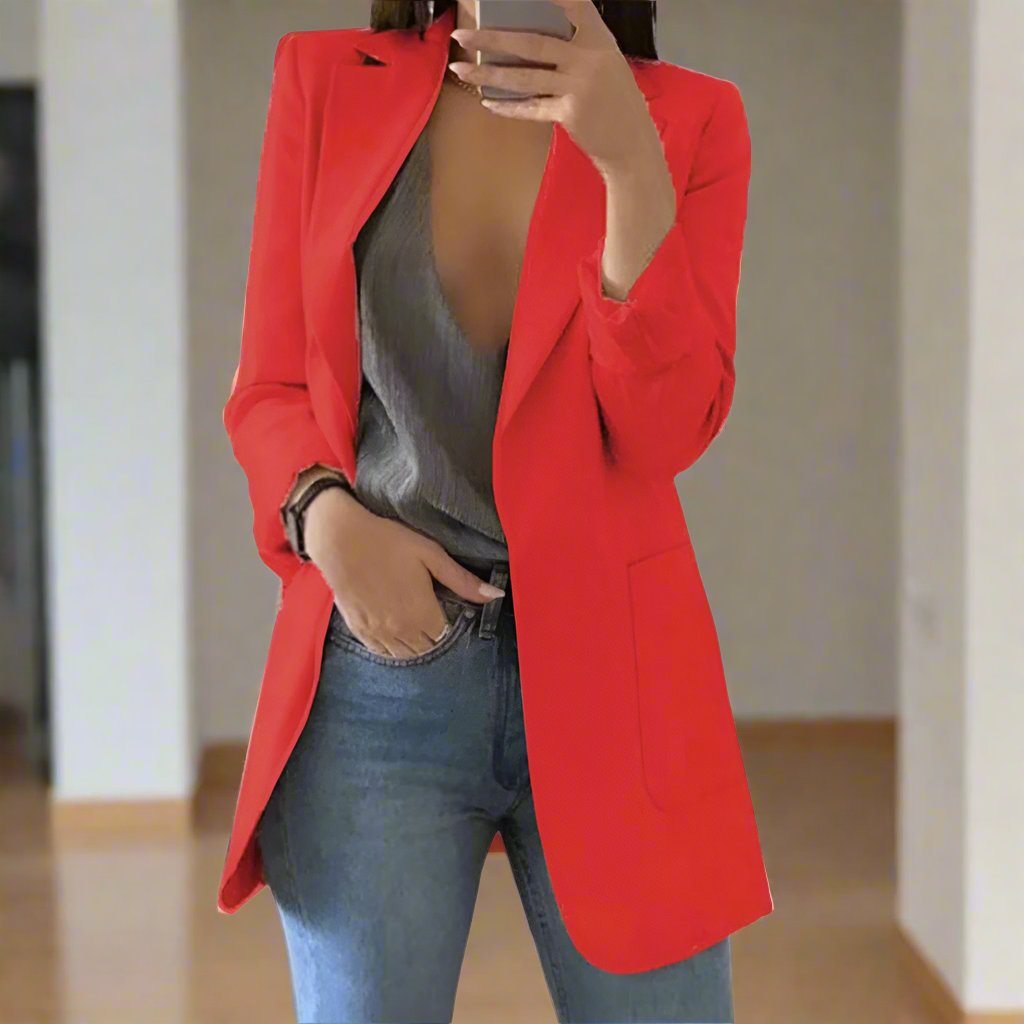 Eleganter, minimalistischer, offener Blazer für Damen