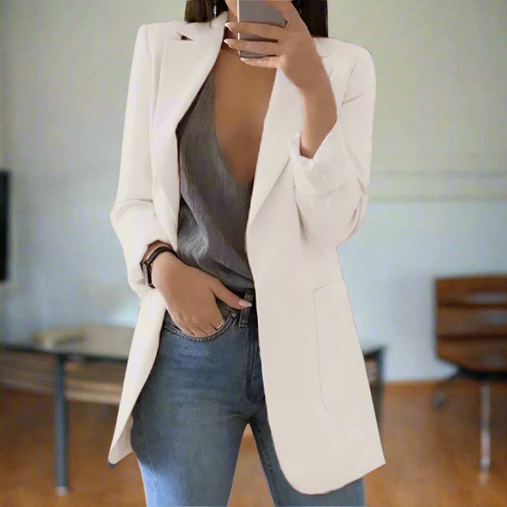 Eleganter, minimalistischer, offener Blazer für Damen