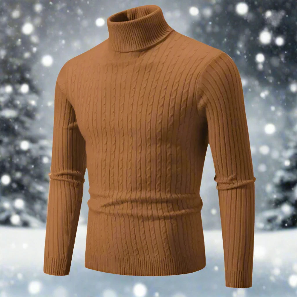 Zeitloser, warmer, stilvoller Rollkragenpullover Herren