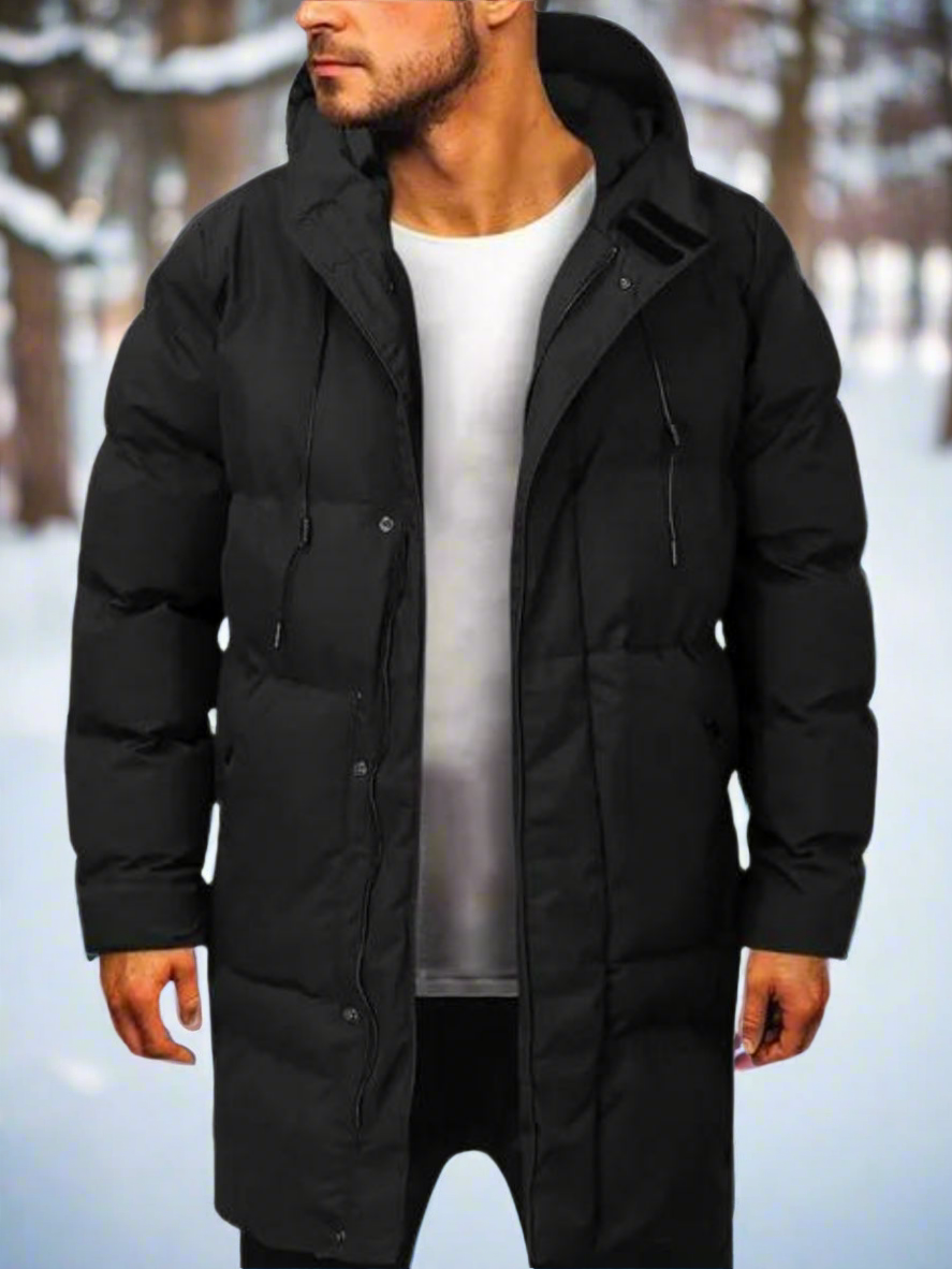 Schwarze Parka jacke für herren