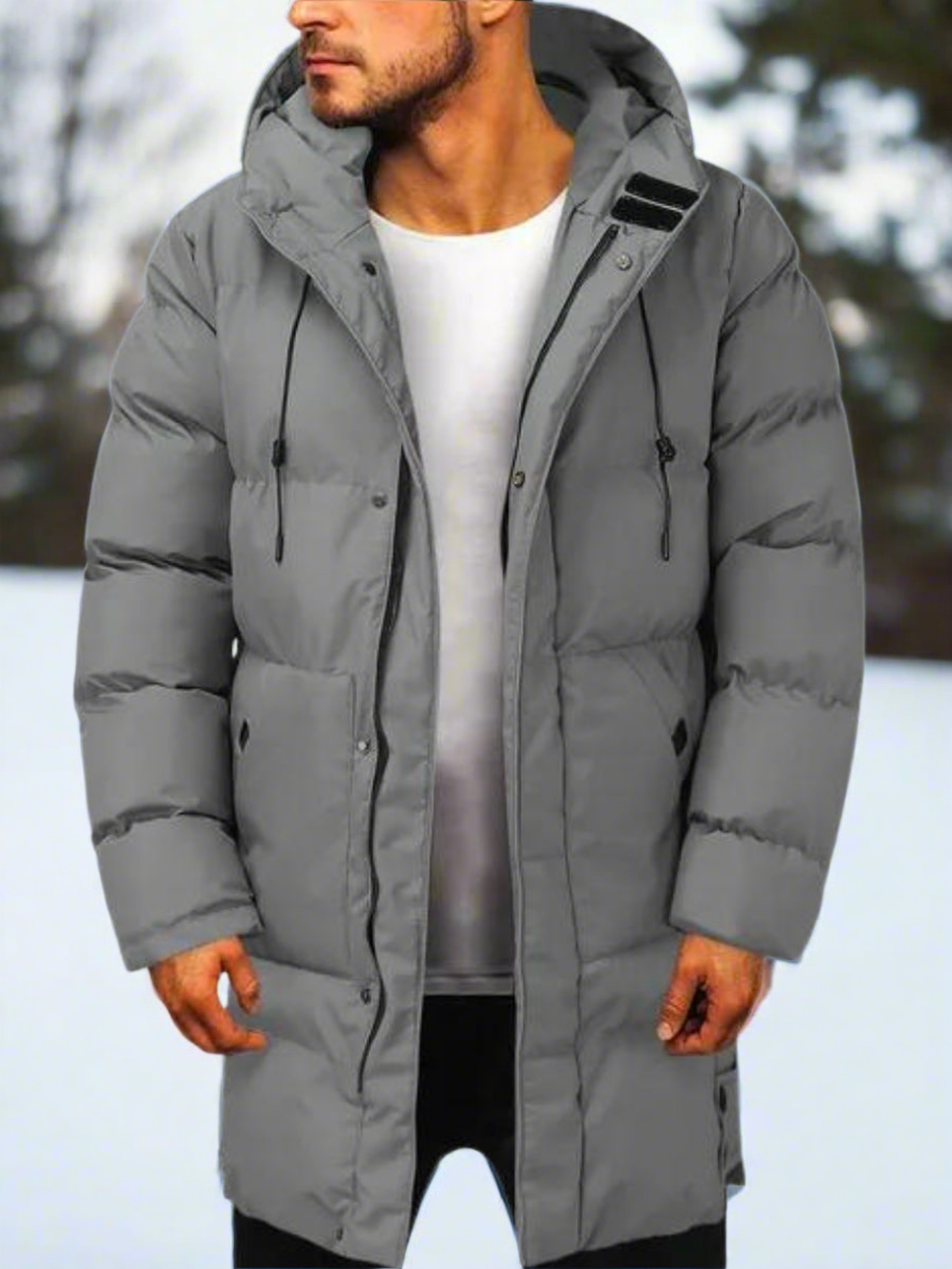 Grau Parka jacke für herren