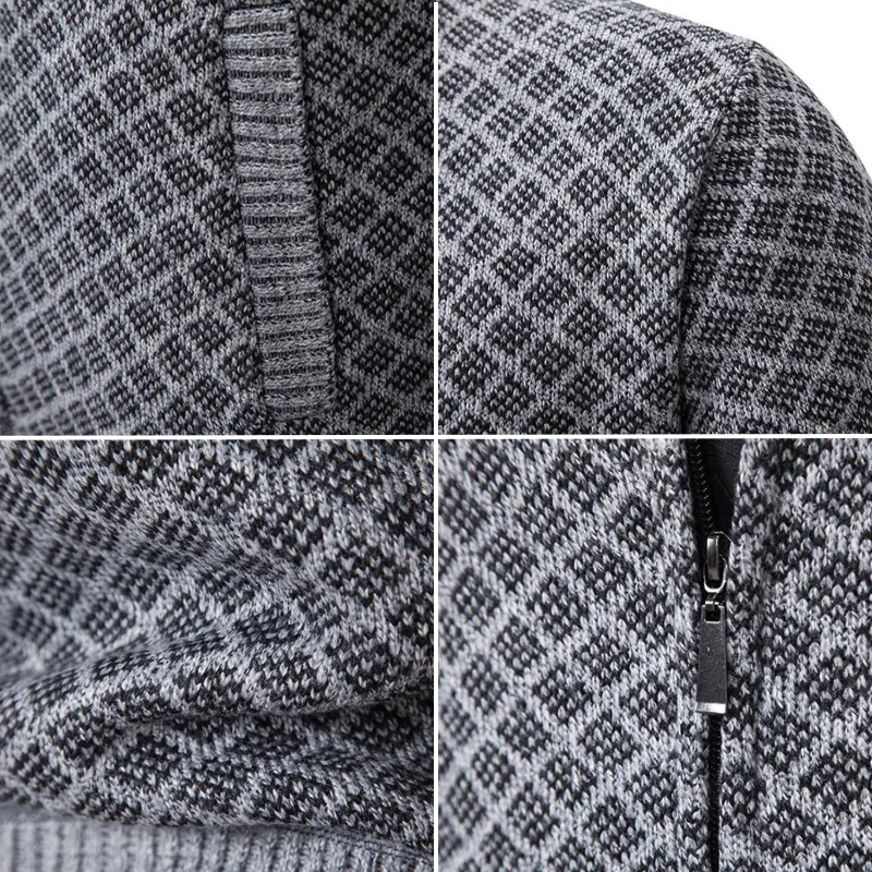 Eleganter, bequemer, stylischer Jacquard-Cardigan für Herren